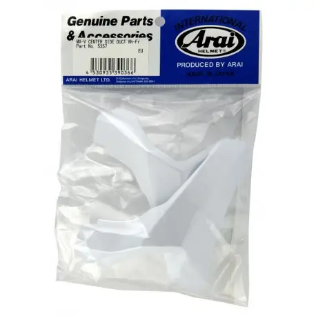 Promotion Ventilations arrières latérales supérieures ARAI Center Side Duct frost white pour casque MX V