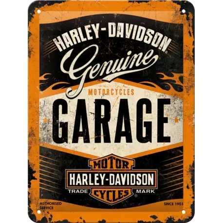 Plaque métal decorative Harley Davidson "Garage" Meilleur Prix