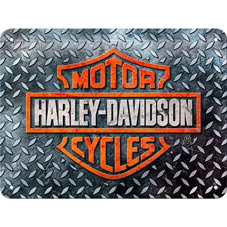 Marque Plaque métal decorative logo Harley Davidson