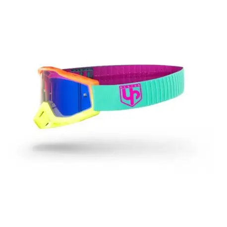 Satisfait Ou Remboursé Masque moto cross UP DESIGN Bold NEON écran miroir