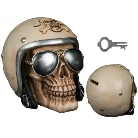 Prix Bas TIRELIRE motard tete de mort