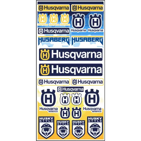 Planche autocollants HUSQVARNA Meilleur Prix