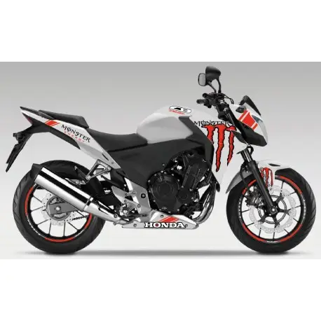 Kit déco MONSTER BLANC HONDA CB500F CB500X 2013-2015 Achetez Aujourd’hui