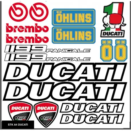 Usine Directe Planche autocollants A4 DUCATI