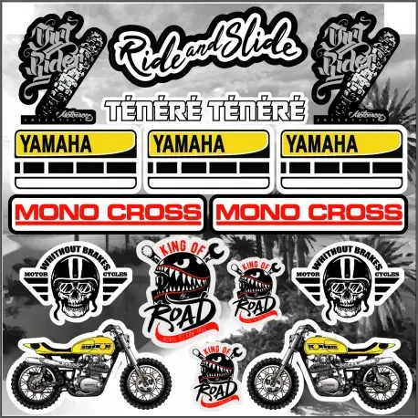 Planche autocollants A4 YAMAHA TENERE Remise