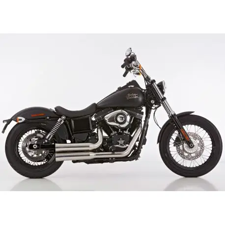 Ligne complete d'Echappement Falcon Double GROOVE Harley Davidson Dyna Super glide / Fat BOB / Wide Glide / Street BOB / Super G Pas Cher