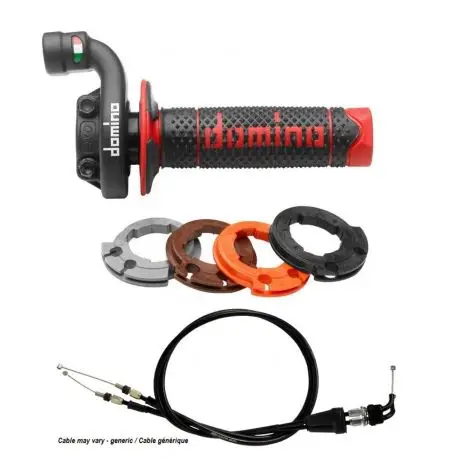Super Prix Kit poignées DOMINO KRK Evo avec câbles et revêtements KAWASAKI KX250F 2017-2020