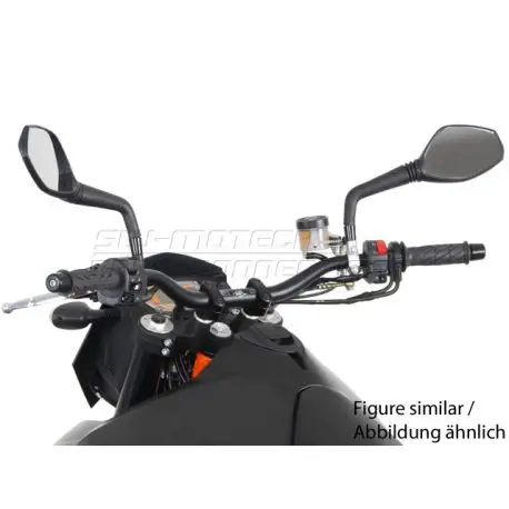 Kit réhausse de guidon moto SW MOTECH 28mm hauteur 30mm argent Bon Marché