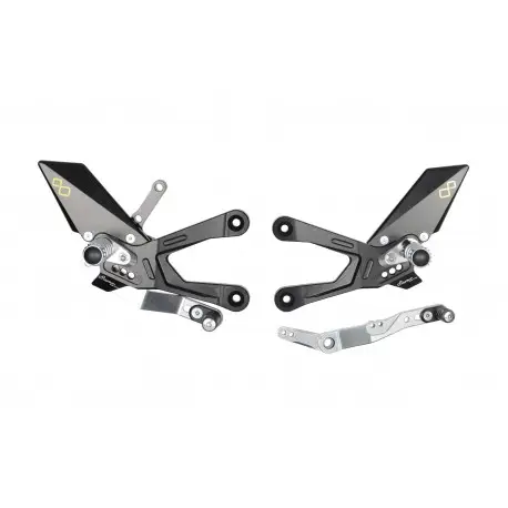 Commandes reculées réglables/repliables LIGHTECH sélection standard et inversée YAMAHA YZF-R1 2015-2024 Livraison Gratuite