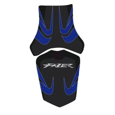 Acheter Direct housse de selle bagster YAMAHA FZ1 2010 NOIR/BLEU/LETTRES GRISES CLAIRES