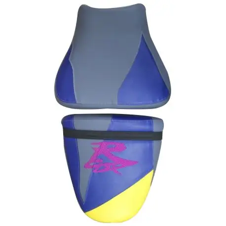 Commander Vite housse de selle bagster SUZUKI GSXR750 1996 CITRON/VIOLET/ACIER/LETTRE FUSHIA