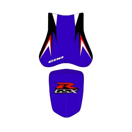 housse de selle bagster SUZUKI GSXR600 2008 BLEU/BLANC/ROUGE Certifié