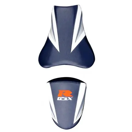 housse de selle bagster SUZUKI GSXR1000 2006 BLEU FONCE/ACIER/BLANC/LETTRES BLANCHES/R FLUO Affaire À Saisir