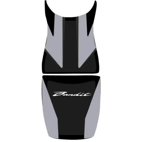 Quantité Limitée housse de selle bagster SUZUKI 650 BANDIT 2009-2010 ACIER/NOIR/LETTRES BLANCHES