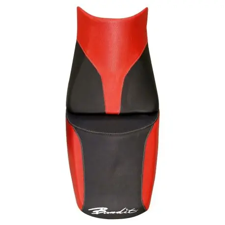 housse de selle bagster SUZUKI 650 BANDIT 2005-2006 ROUGE/NOIR/LETTRES BLANCHES Usine Directe