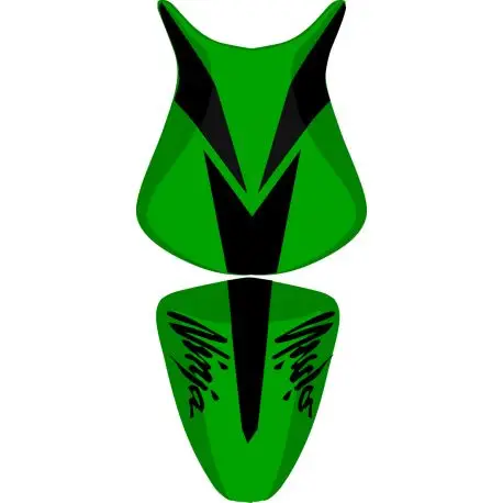 housse de selle bagster KAWASAKI ZX6R 2007 VERT/NOIR/LETTRES NOIRES Promotion Saisonnière