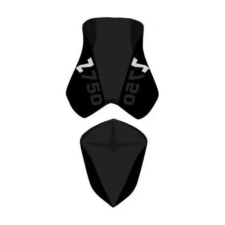 Commander Vite housse de selle bagster KAWASAKI Z750 2007-2009 NOIR/NOIR MAT/LETTRES NOIRES