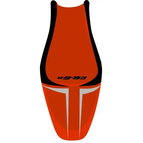 housse de selle bagster KAWASAKI ER6N 2007 ORANGE/GRIS CLAIR/NOIR/LETTRES NOIRES Prix Réduit