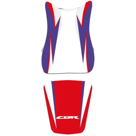 Livraison Express housse de selle bagster HONDA CBR600RR 2010-2011 ROUGE/BLEU/NOIR/LETTRES BLANC ET ROUGE
