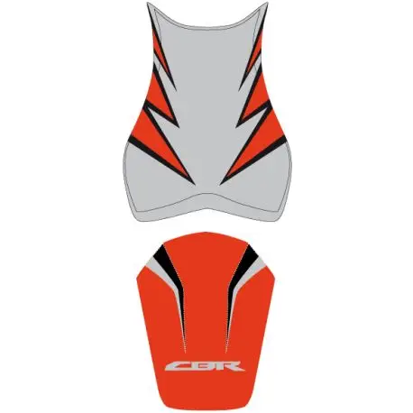 housse de selle bagster HONDA CBR1000RR 2010-2011 GRIS CLAIR/ORANGE/NOIR/LETTRES GRISES Authentique