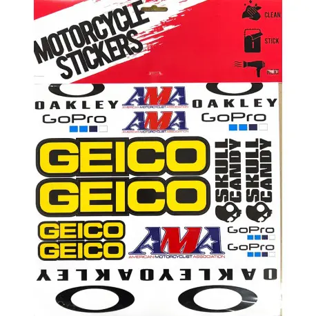 Planche autocollants A4 GEICO Expédié Aujourd’hui