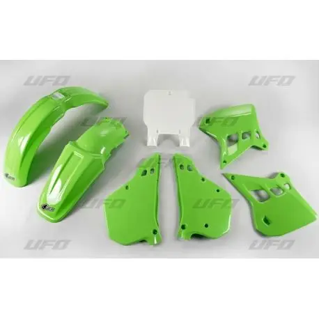 Kit plastique UFO couleur origine Kawasaki KX 125 1990-1991 Quantité Limitée