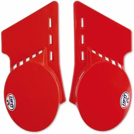 Plaques latérales UFO universelle vintage rouge fantic 125 Bon Marché