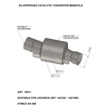 Must-Have Catalyseur moto LEOVINCE KYMCO AK550 2017-2020