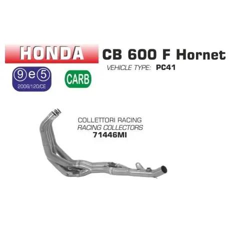 Collecteur d'Echappement racing ARROW HONDA CB 600 HORNET 2007-2013 CBR600F 2011-2013 Satisfait Ou Remboursé