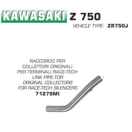 Promotion Saisonnière Raccord d'Echappement ARROW RACE-TECH KAWASAKI Z750 2004-2006
