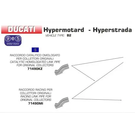Raccord d'Echappement ARROW DUCATI 821 HYPERMOTARD 821 HYPERSTRADA 939 HYPERMOTARD 939 HYPERSTRADA Seulement Aujourd’hui