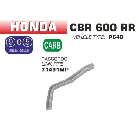Raccord d'Echappement ARROW HONDA CBR600RR 2013-2016 Petit Prix
