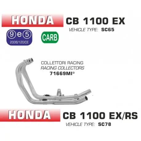 Authentique Collecteur d'Echappement racing ARROW HONDA CB 1100 EX CB 1100 RS