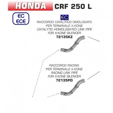 Raccord central d'Echappement ARROW X-KONE HONDA CRF 250 L 2017-2018 Soldes