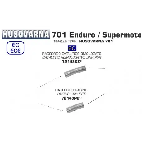 Dernière Chance Raccord d'Echappement ARROW HUSQVARNA 701 ENDURO / SUPERMOTO 2017-2020