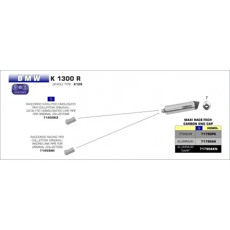 Prix Choc Raccord d'Echappement ARROW pour collecteur d'origine BMW K1300R K1300S 2009-2016