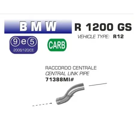 Haute Qualité Raccord d'Echappement central ARROW BMW R1200GS R1200GS ADVENTURE 2006-2009