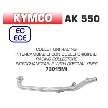 Collecteur racing d'Echappement ARROW KYMCO AK 550 2017-2020 Meilleur Choix