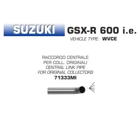 Commander Maintenant Raccord d'Echappement ARROW pour collecteur d'origine SUZUKI GSXR 600 GSXR 750 2006-2007