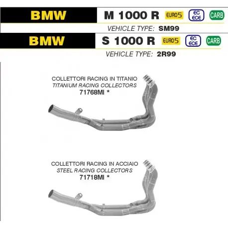 Super Prix Collecteur racing ARROW BMW S1000R M1000RR S1000RR M1000XR