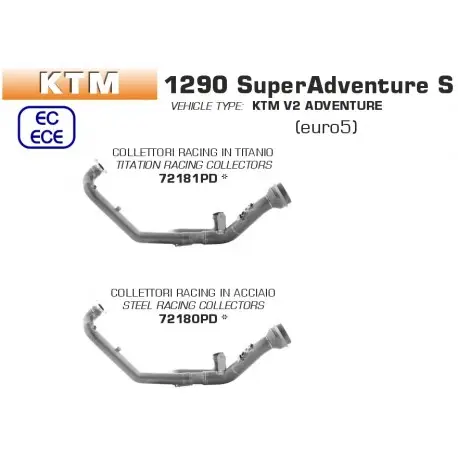 Marque Collecteur racing ARROW KTM 1290 SUPER ADVENTURE euro 5 2021-2024 1390 SUPERADVENTURE 2025-2026
