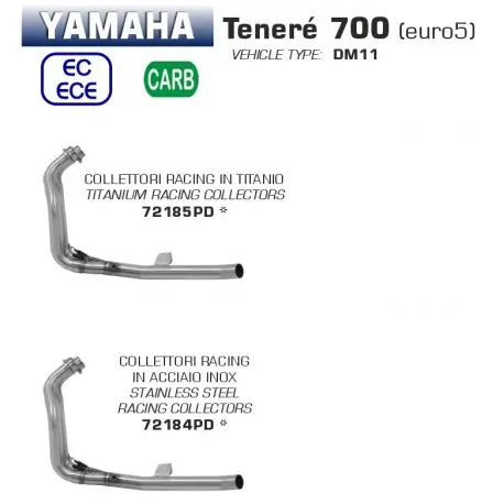 Commande En Gros Collecteur d'Echappement ARROW YAMAHA XTZ 700 TENERE Euro 5 2021-2024