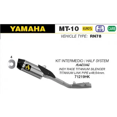 Demi ligne Echappement ARROW INDY RACE YAMAHA MT -10 2022-2024 Expédié Aujourd’hui