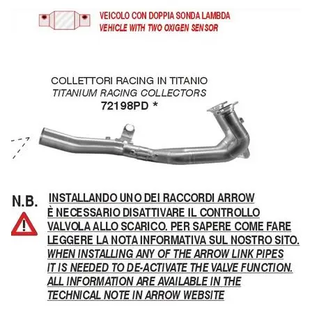 Collecteur racing d'Echappement ARROW BMW R1300GS RG 1300 GS ADVENTURE 2024-2025 Vente Directe