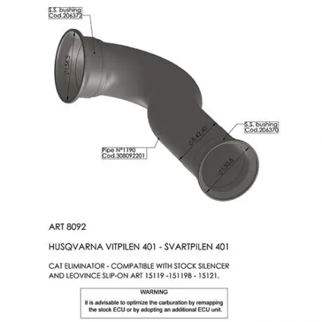 Meilleur Choix Decatalyseur LEOVINCE HUSQVARNA 401 SVARTPILEN / 401 VITPILEN 2018-2019