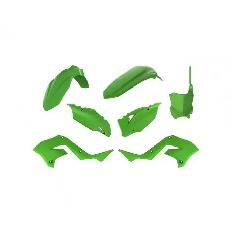 Bon Marché Kit plastiques POLISPORT Restylé vert Kawasaki KX125/250