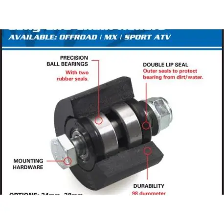 Roulette de chaine supérieur/inférieur ALL BALLS noir HONDA / YAMAHA Achat Immédiat