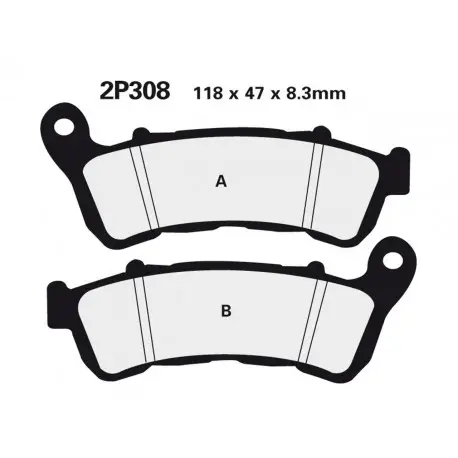 Plaquettes de frein NISSIN route /Off-Road métal fritté - 2P-308ST Meilleur Prix