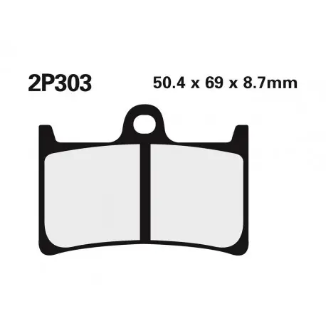 Plaquettes de frein NISSIN route /Off-Road métal fritté - 2P-303ST Nouvelle Collection