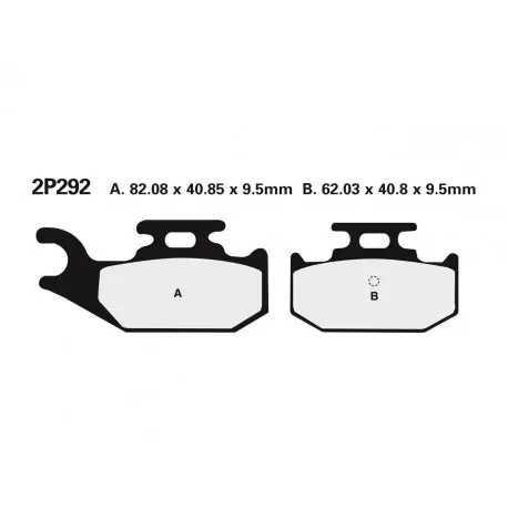 Remise Plaquettes de frein NISSIN route /Off-Road métal fritté - 2P-292ST-MX